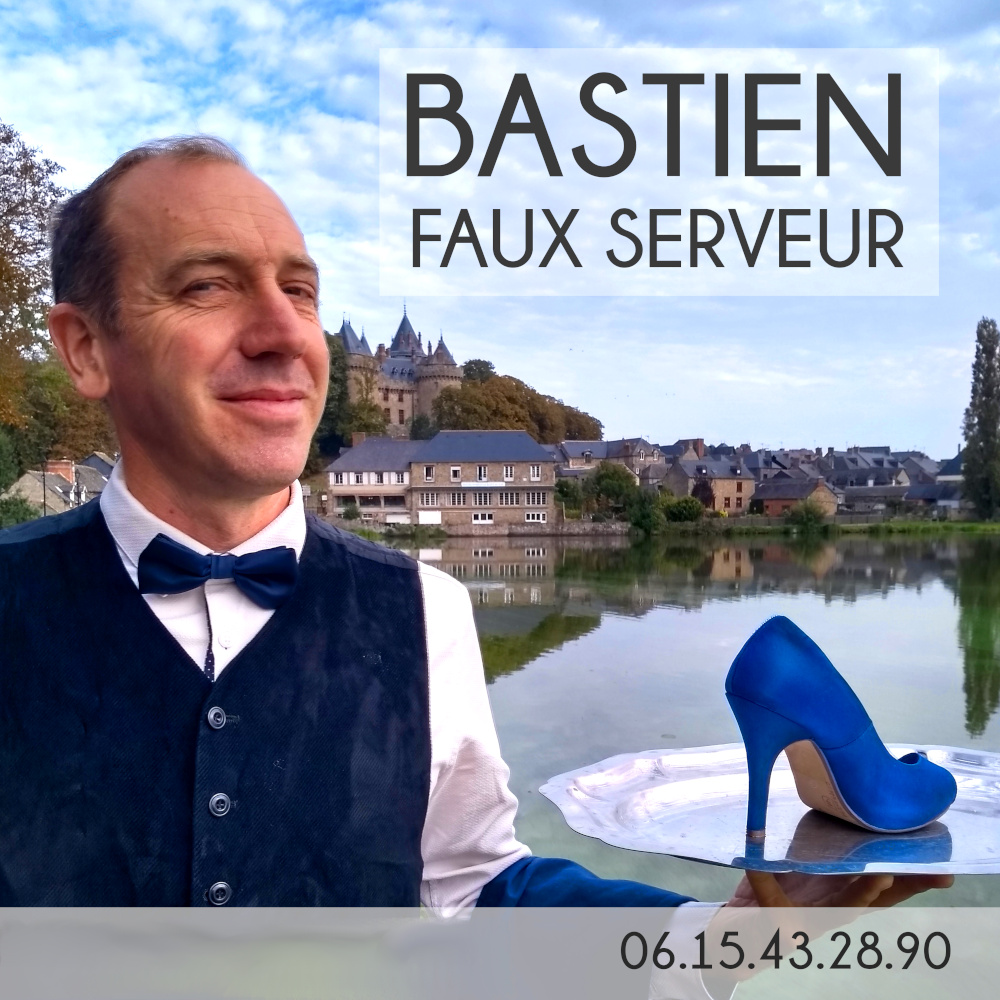 Logo Bastien Faux serveur comique