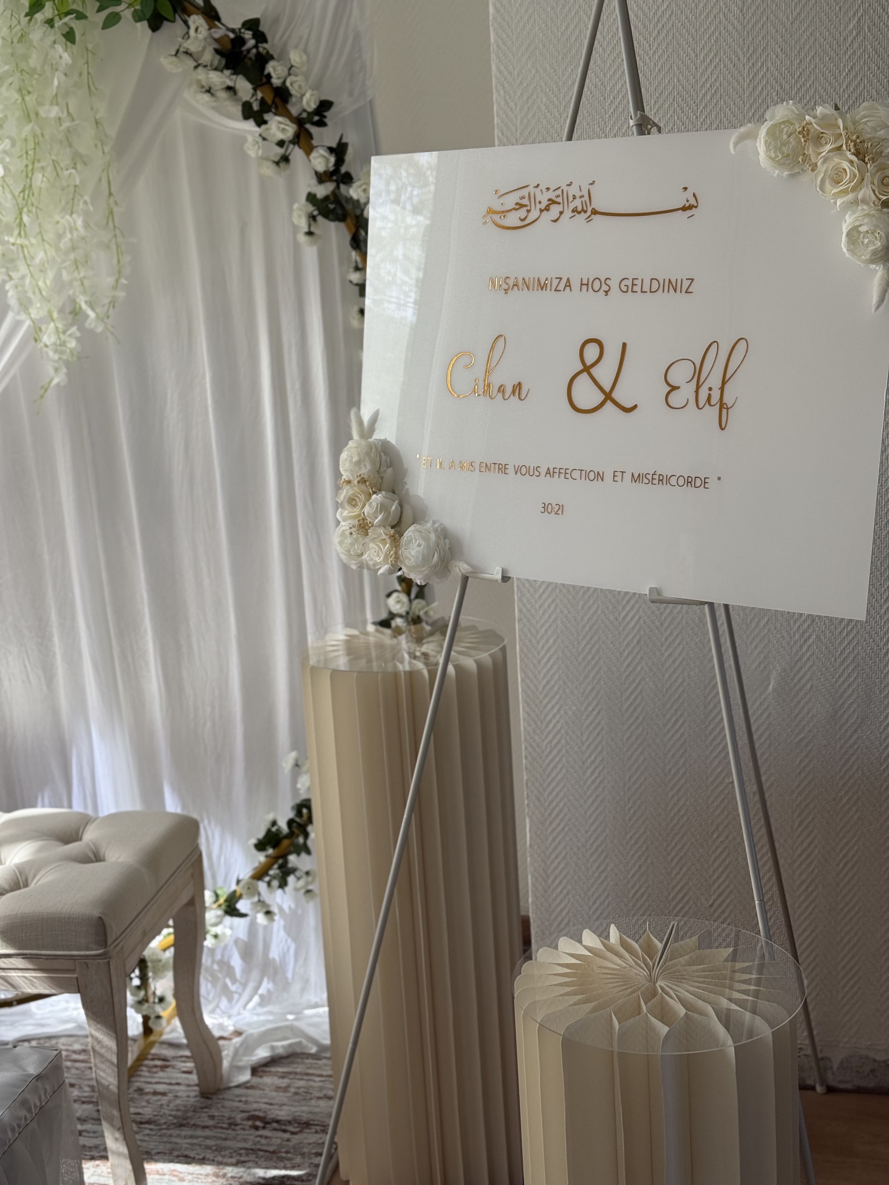 Panneau de bienvenue pour fiançailles, mariage, baptême , anniversaire ✨